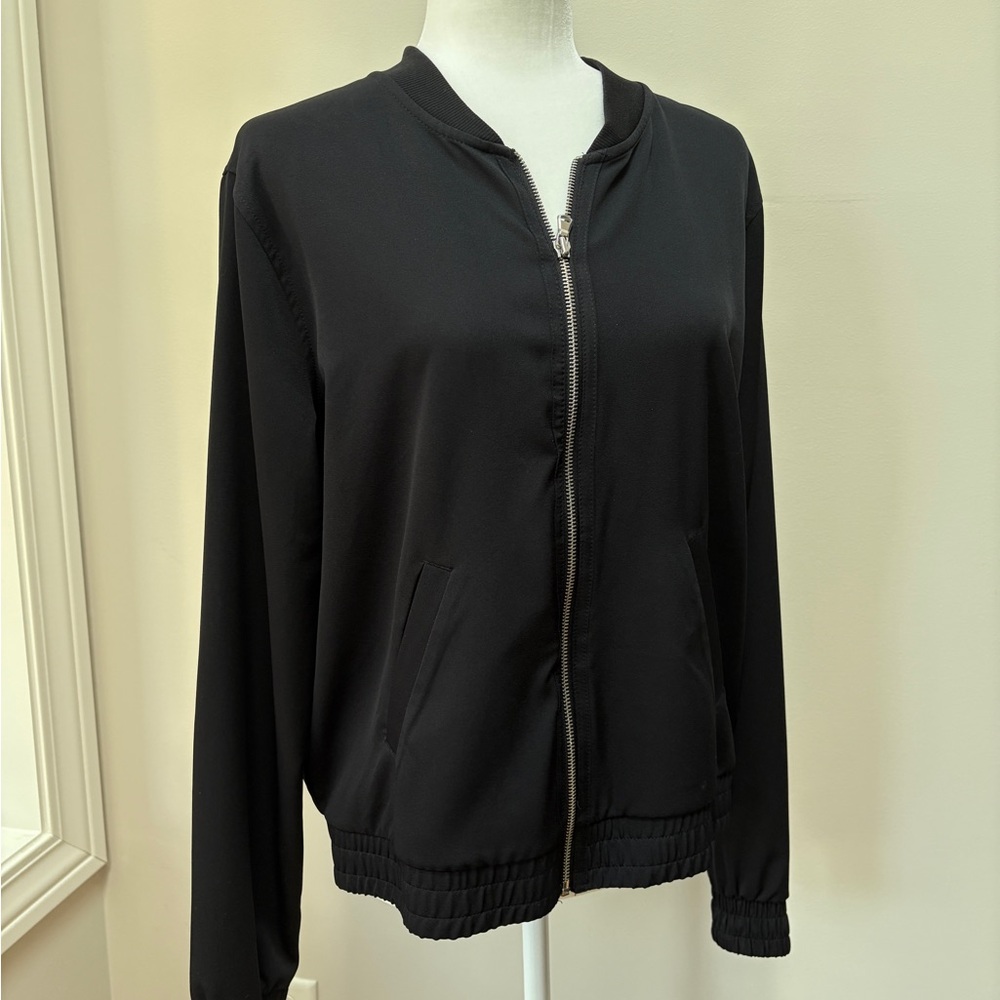 Old Navy Women's Classic Black Lightweight Bomber Jacket